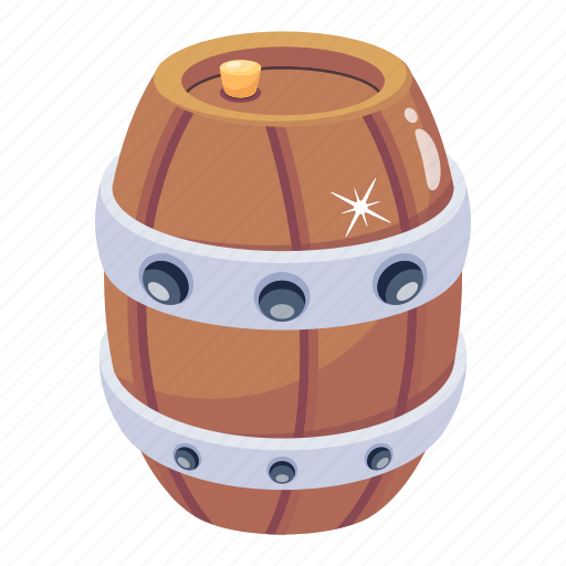 Wine barrel, rum drum, wooden barrel, oak barrel, cask icon - Download on Iconfinder