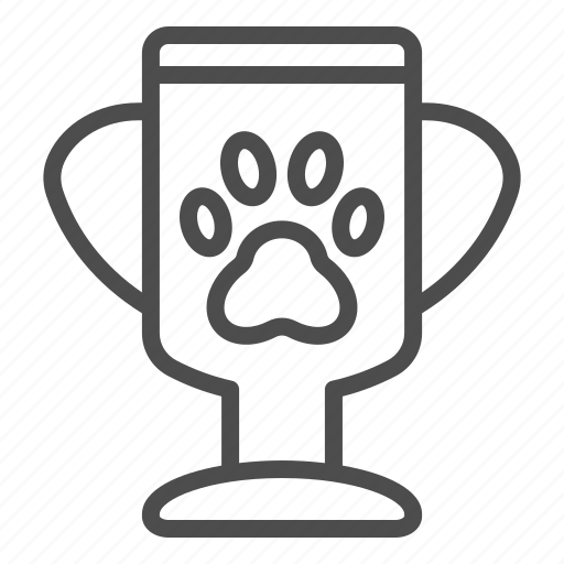 Award, champion, cup, dog, paw, achievement, prize icon - Download on Iconfinder