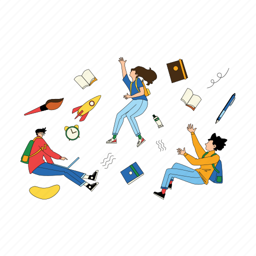 Class, student, college, book, education, school, study illustration - Download on Iconfinder