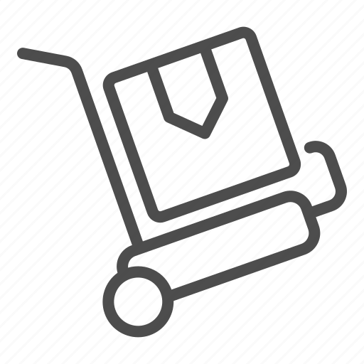 Trolley, cart, box, cargo, delivery, distribution, freight icon - Download on Iconfinder