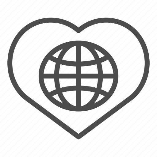 Heart, globe, world, earth, global, love, planet icon - Download on Iconfinder