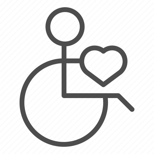 Wheelchair, chair, patient, carriage, disability, disabled, heart icon - Download on Iconfinder