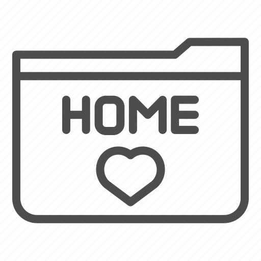Folder, house, home, directory, file, heart, case icon - Download on Iconfinder