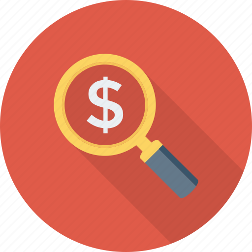 Dollar, money, profit, search icon icon - Download on Iconfinder