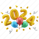 balloons, new year, party, year, decoration, holidays, celebration, birthday