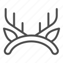 decoration, headband, deer, horns, reindeer, curved, horn, headwear, ear