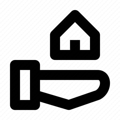 Estate, hand, house, real, sales, services icon - Download on Iconfinder