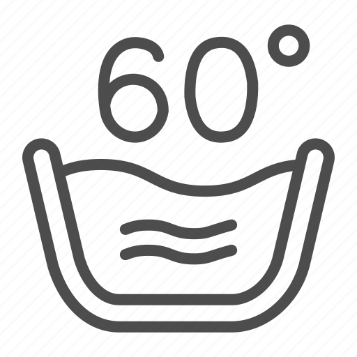 Hot, water, temperature, basin, degree, laundry, label icon - Download on Iconfinder