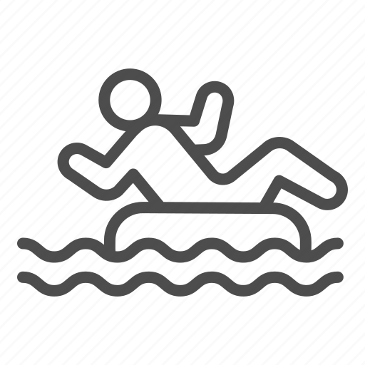 Swim, rubber, inflatable, ring, water, human, wave icon - Download on Iconfinder