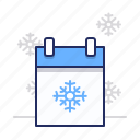 calendar, snowflake, winter 