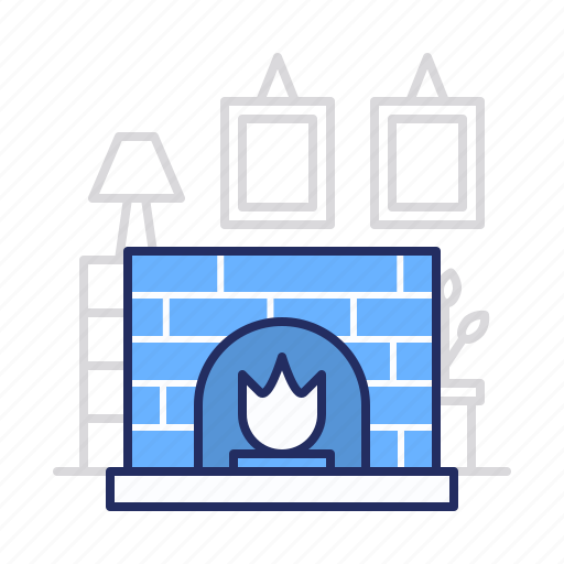 Fire, fireplace, warmly icon - Download on Iconfinder