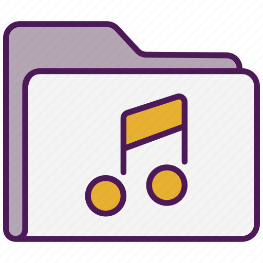 Music folder, folder, music, file, song-folder, media-folder, music-file icon - Download on Iconfinder