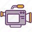 video camera, camera, video, movie, camcorder, film, multimedia, video-recorder, device 