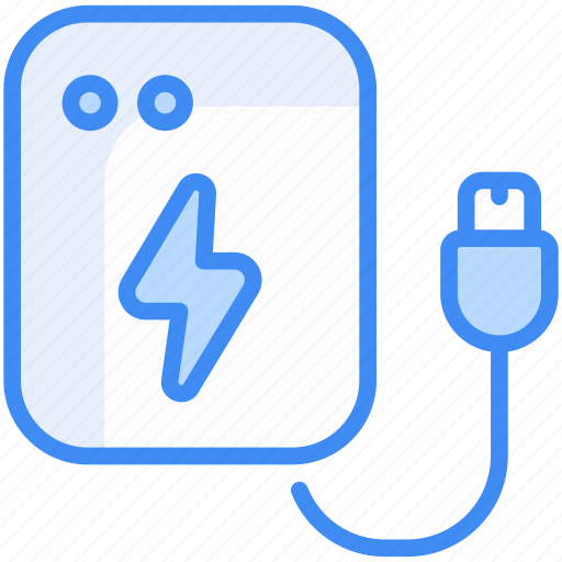 Power, bank, power bank, battery, charging-device, portable-device, charger icon - Download on Iconfinder