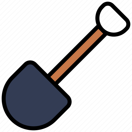 Shovel, tool, gardening, construction, spade, equipment, digging icon - Download on Iconfinder
