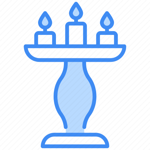 Candelabra, candle, light, decoration, candles, flame, candlestick icon - Download on Iconfinder