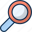 loupe, search, magnifier, magnifying-glass, zoom, magnifying, find, glass, research 