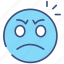 angry, man, sad, stress, frustrated, emoji, male, work, face 