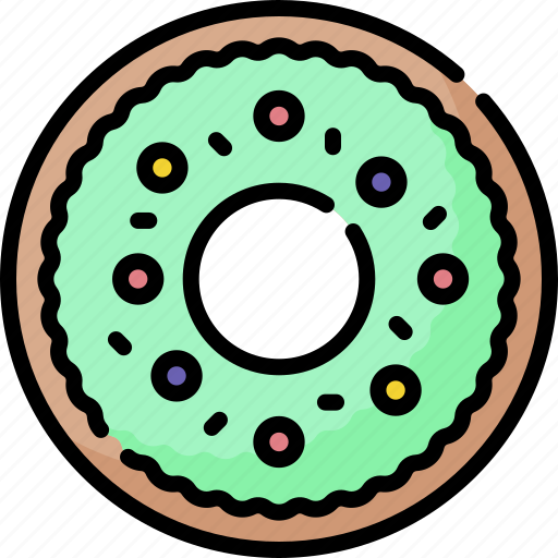 Donuts, dessert, snack, sweet, linear, food icon - Download on Iconfinder