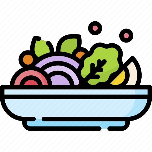 Salad, vegetable, food, linear, healthy icon - Download on Iconfinder