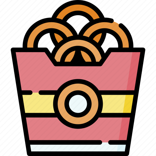 Onion, rings, snack, food, linear icon - Download on Iconfinder