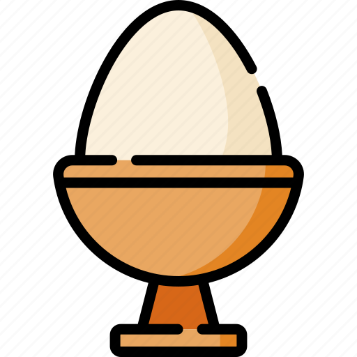 Boiled, egg, linear], food, white icon - Download on Iconfinder