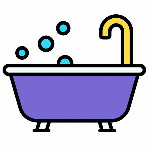 Bathtub, bath, bathroom, shower, tub, water, hygiene icon - Download on Iconfinder