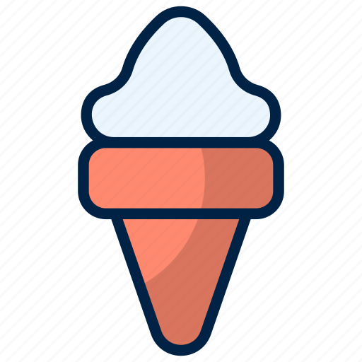 Ice cream cone, ice-cream, sweet, dessert, cone, food, cream icon - Download on Iconfinder