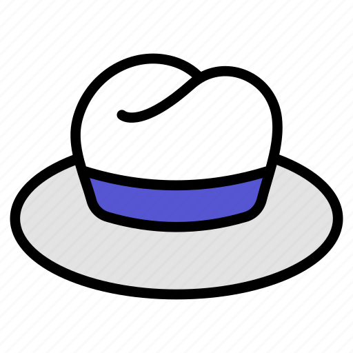 Fedora hat, hat, fashion, clothing, floppy-hat, beach-hat, summer-hat icon - Download on Iconfinder