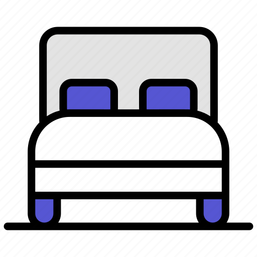 Bed, furniture, bedroom, room, double-bed, hotel, relax icon - Download on Iconfinder