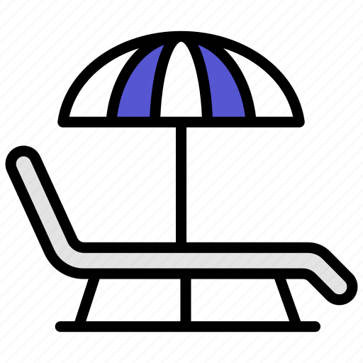 Beach, summer, chair, umbrella, vacation, holiday, relax icon - Download on Iconfinder