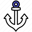 ship, boat, marine, tool, nautical, sea, ship-anchor, hook, point, design