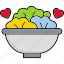 heart, bowl, food, valentine, gift, romance, delicious, healthy, tasty 