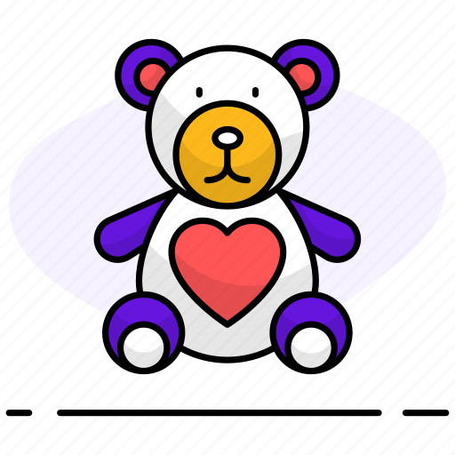Teddy bear, bear, toy, teddy, gift, love, animal icon - Download on Iconfinder