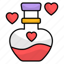 love potion bottle, valentines day, potion, wedding, love, heart, valentine, romance, romantic