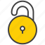 unlock, security, lock, protection, padlock, password, access, safety, key, open 