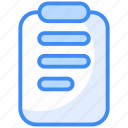 clipboard, document, list, checklist, report, paper, file, business, task