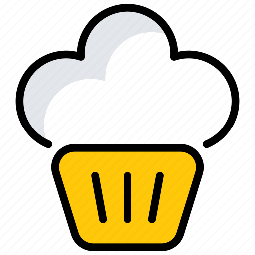 Capcake, cupcake, pizza-slice, bake-cake, pudding, cream-muffin, custard icon - Download on Iconfinder