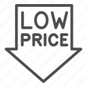 price, sale, money, market, low, discount, arrow 