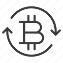 arrow, bitcoin, cashback, currency, exchange, money