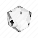 icosahedron, abstract, glass, decoration, design, element, shape