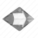 octahedon, abstract, glass, decoration, design, element, shape
