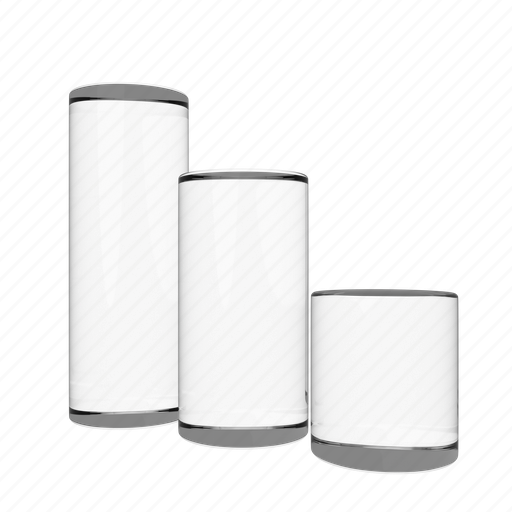 Cylinders, abstract, glass, decoration, element, shape icon - Download on Iconfinder