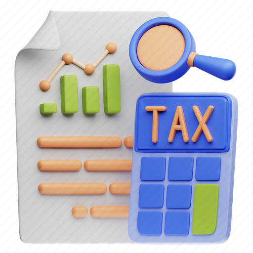 Tax, accounting, calculation, calculator, finance, money, payment 3D illustration - Download on Iconfinder