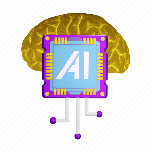Ai, 3d, motherboard, artificial, intelligence, cpu, circuit 3D illustration - Download on Iconfinder