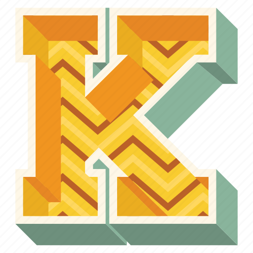 3d alphabet, 3d letter, alphabet letter k, capital letter k, k icon - Download on Iconfinder
