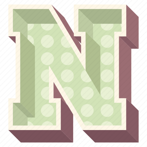 3d alphabet, 3d letter, alphabet letter n, capital letter n, n icon - Download on Iconfinder