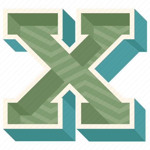 3d alphabet, 3d letter, alphabet letter x, capital letter x, x icon - Download on Iconfinder