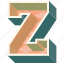 3d alphabet, 3d letter, alphabet letter z, capital letter z, z 