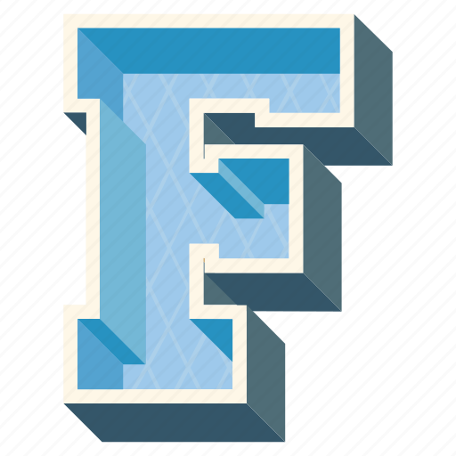 3d Letter Alphabet Letter F 3d Alphabet Capital Letter F F Icon